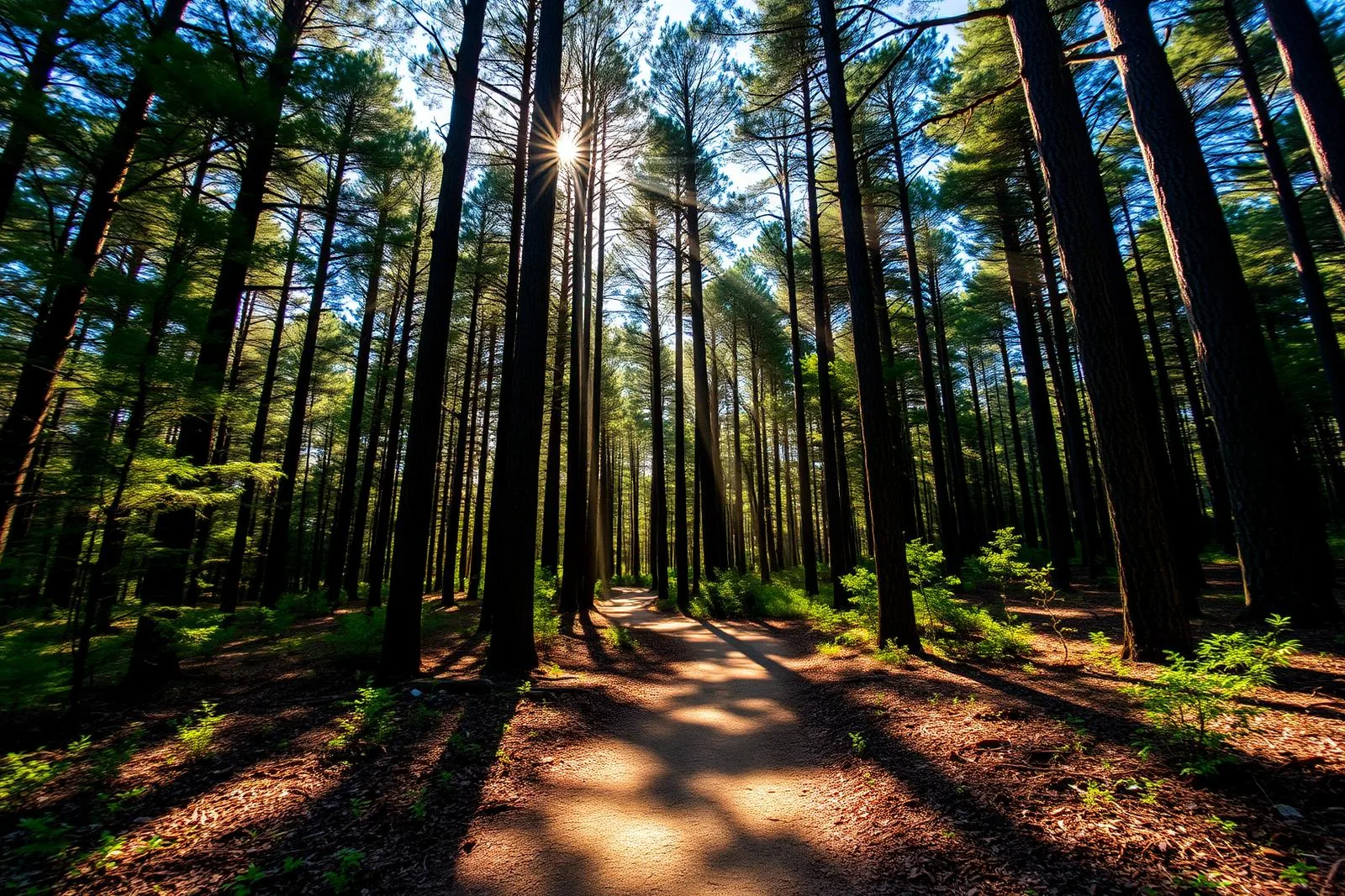 Forest hiking trail near University of West Florida